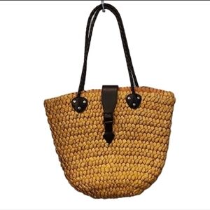 Wicker Beach Bag Handbag Purse